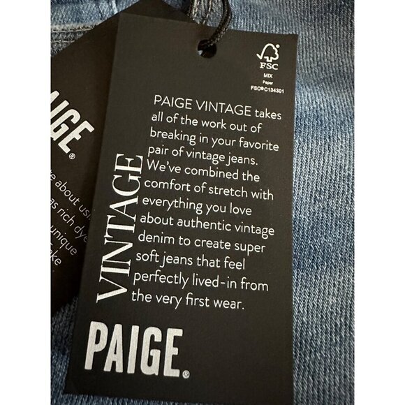 NWT Paige Jeans Claudine High Rise Ankle Flare Jeans Size 32 Raw Hem Stretch - Picture 8 of 13
